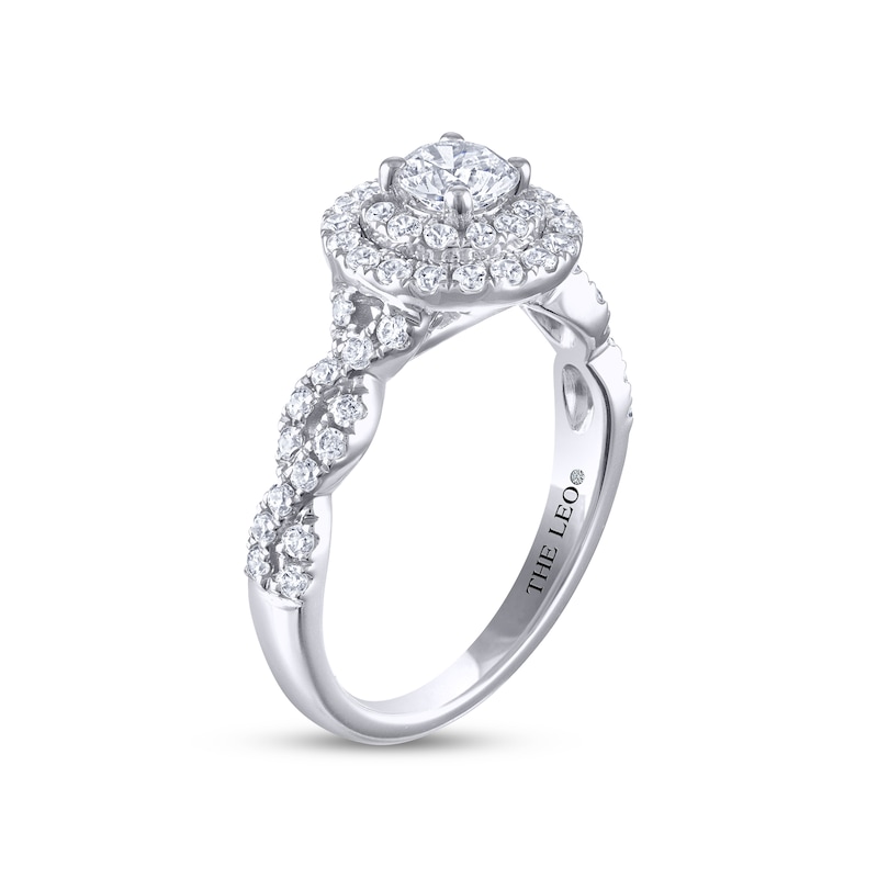 THE LEO Diamond Engagement Ring 1 ct tw Round-cut White Gold Plated