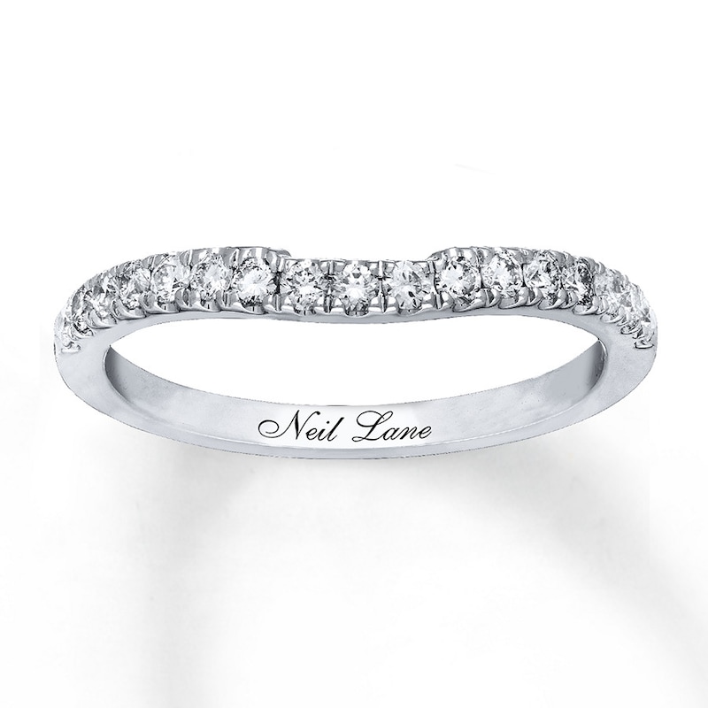 Neil Lane Wedding Band 1/3 ct tw Diamonds White Gold Plated
