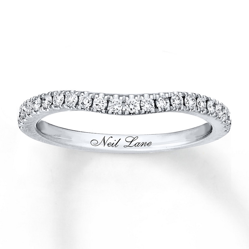 Neil Lane Wedding Band 1/4 ct tw Diamonds White Gold Plated
