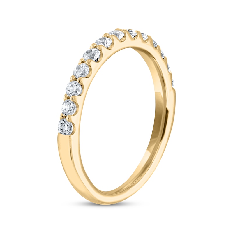 THE LEO Diamond Anniversary Ring 3/8 ct tw Round-cut Yellow Gold Plated