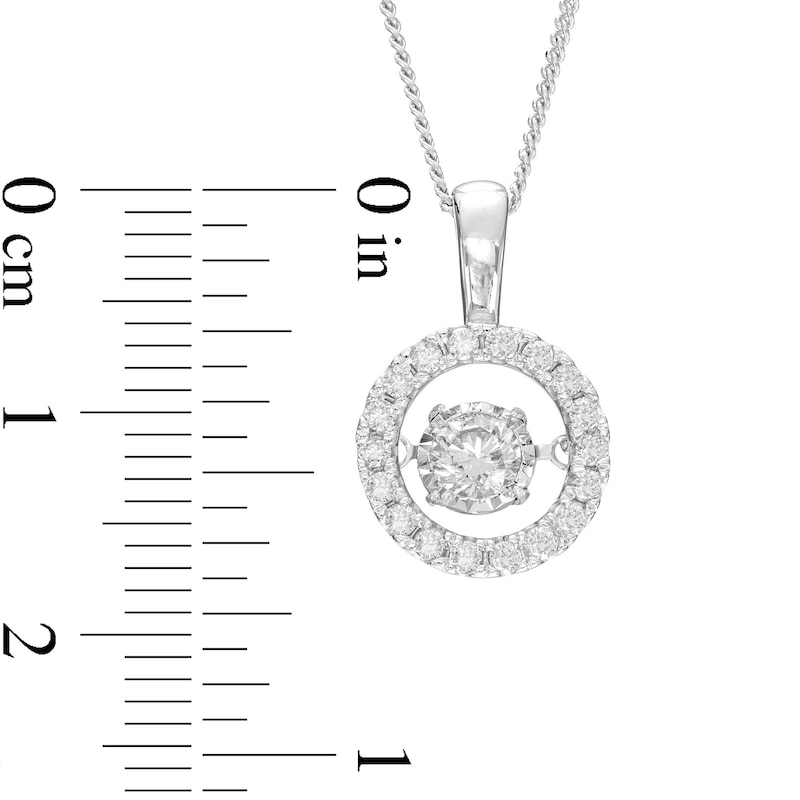 Unstoppable Love Necklace 1/2 ct tw White Gold Plated 19"
