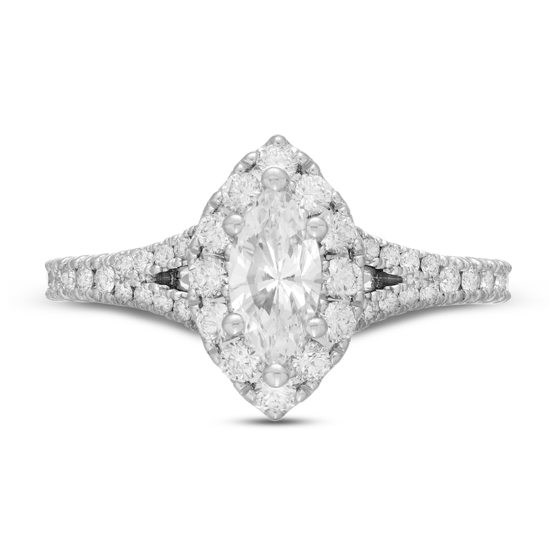Neil Lane Diamond Engagement Ring 1 ct tw Marquise & Round-Cut White Gold Plated