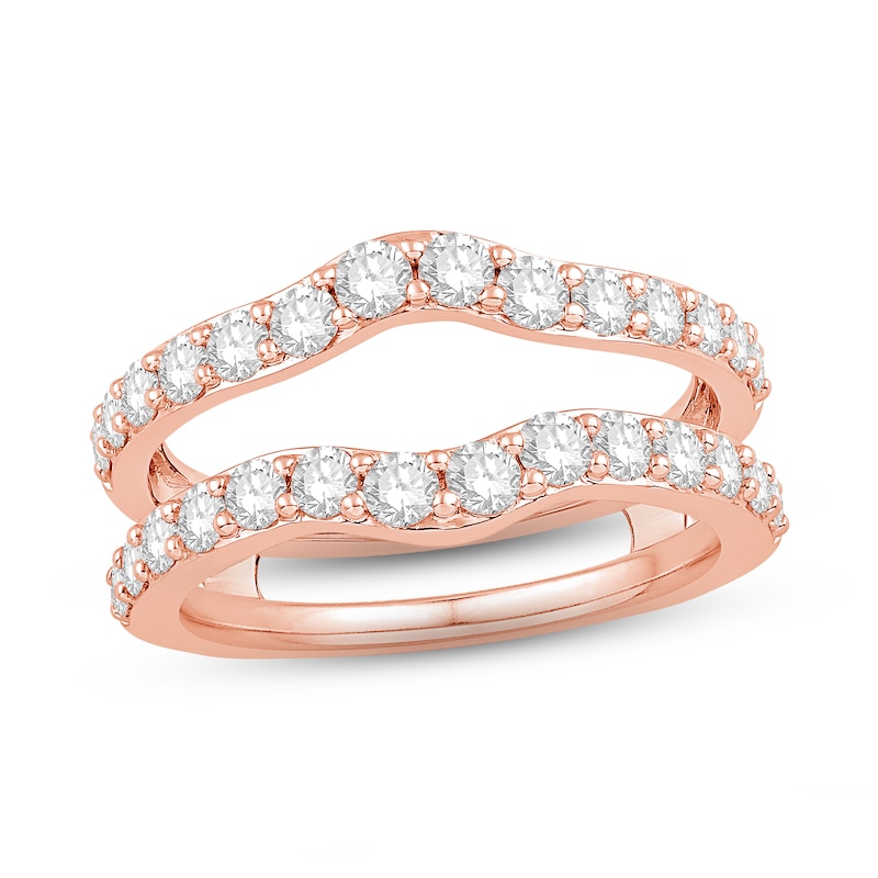 Diamond Enhancer Ring 1-1/4 ct tw Round-cut Rose Gold Plated
