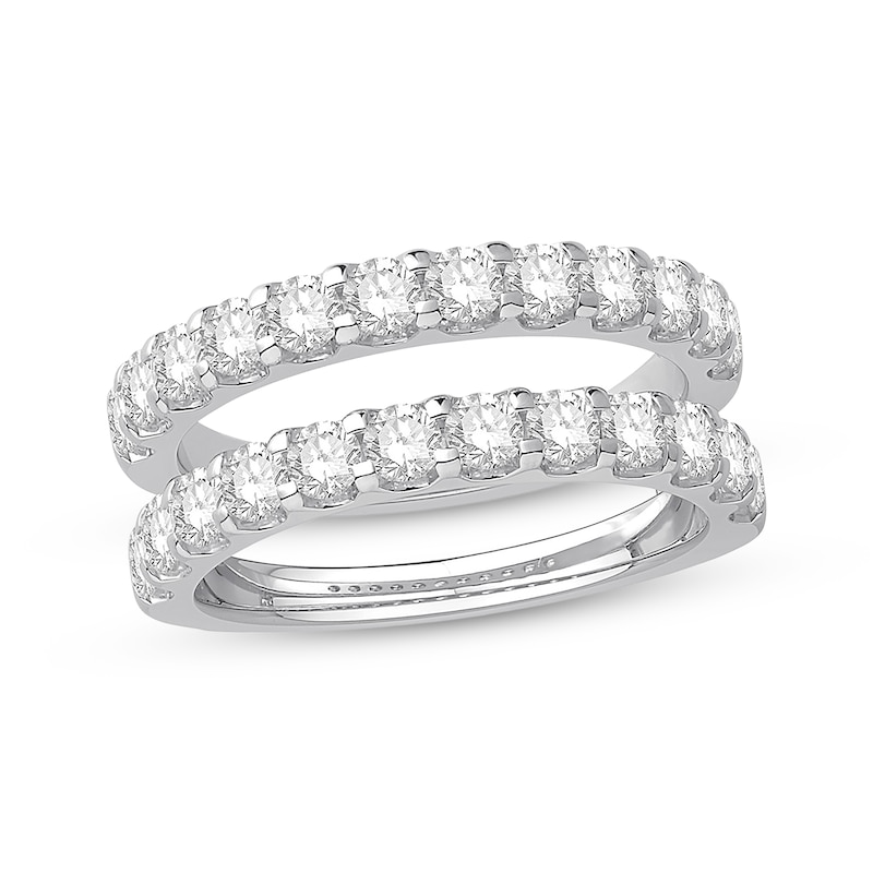 Diamond Enhancer Ring 1-1/2 ct tw Round-cut White Gold Plated