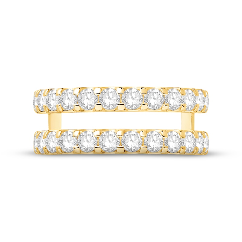 Diamond Enhancer Ring 1-1/2 ct tw Round-cut Yellow Gold Plated
