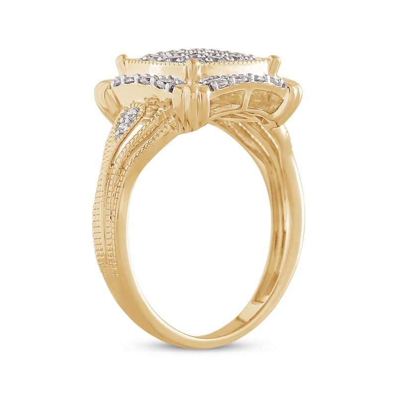 Diamond Fashion Ring 3/4 ct tw Round-cut Yellow Gold Plated