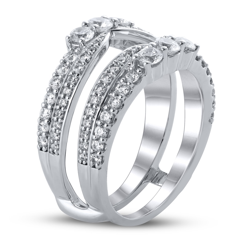 Diamond Enhancer Band 1-1/4 ct tw Round-cut White Gold Plated
