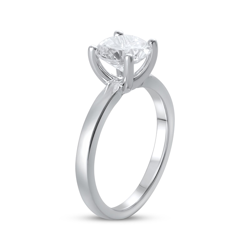 Lab-Created Diamonds by Round-Cut Solitaire Engagement Ring 2 ct tw White Gold Plated