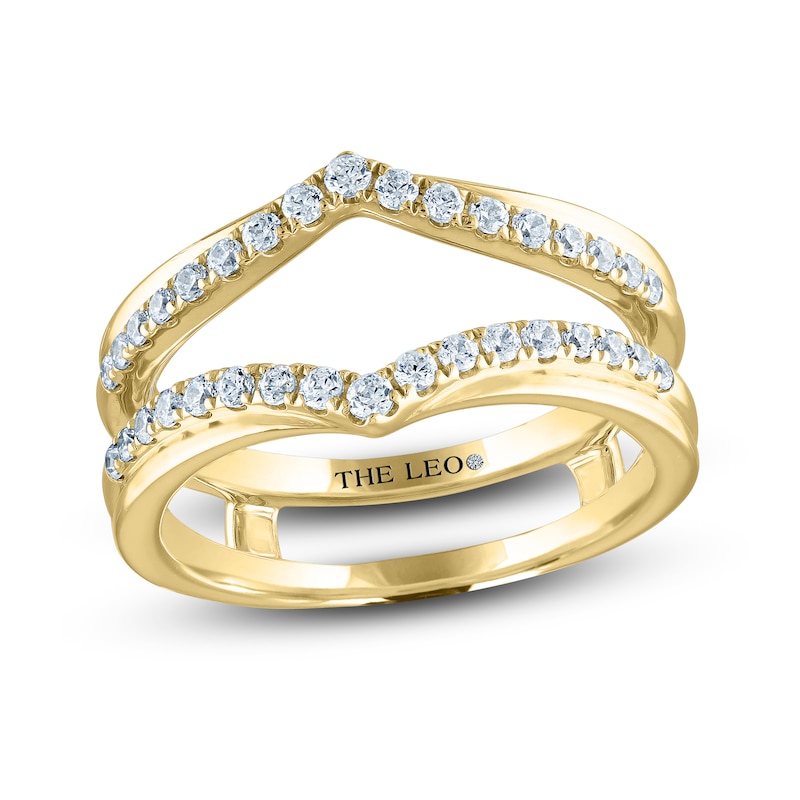 THE LEO Diamond Enhancer Band 3/8 ct tw Round-cut Yellow Gold Plated