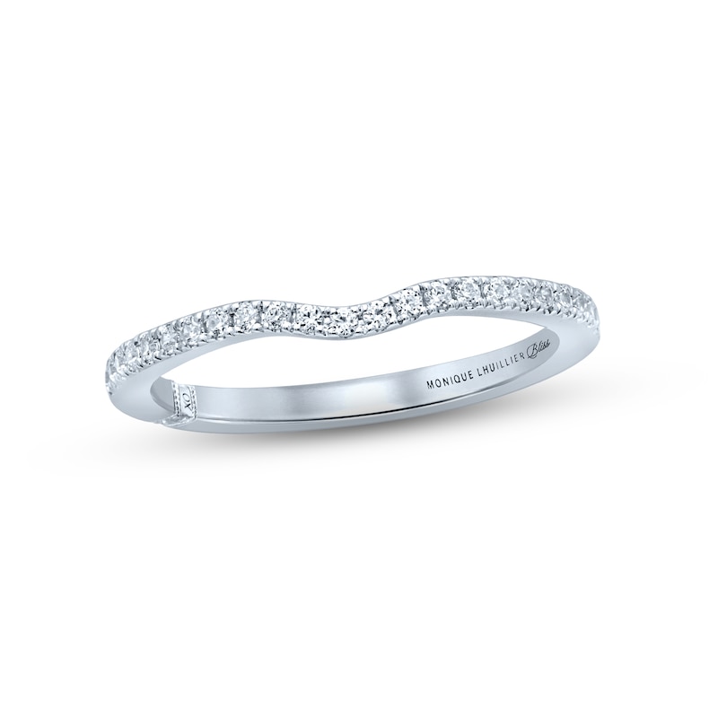Monique Lhuillier Bliss Diamond Wedding Band 1/5 ct tw Round-cut White Gold Plated