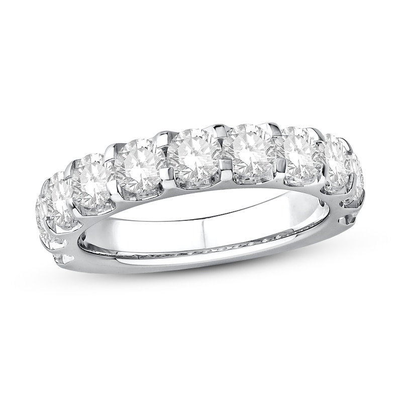 Diamond Anniversary Ring 2 ct tw White Gold Plated