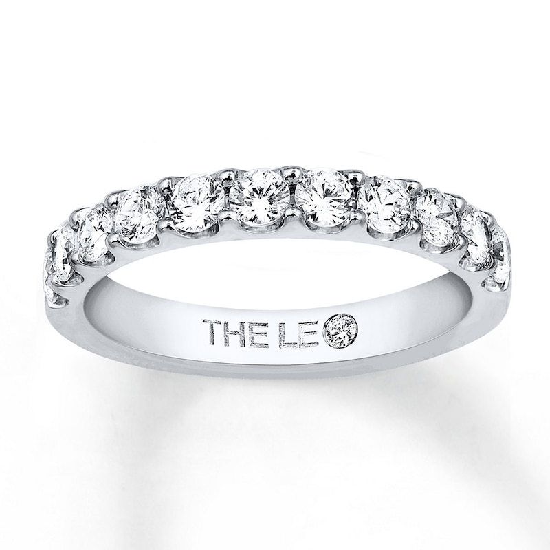 THE LEO Wedding Band 7/8 ct tw Round-cut Diamonds White Gold Plated
