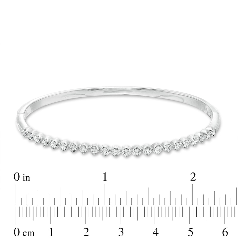 Lab-Created Diamonds by Bangle Bracelet 1 ct tw White Gold Plated