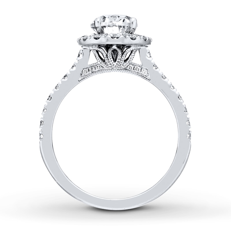 Neil Lane Oval-Shaped Diamond Engagement Ring 2-1/8 ct tw White Gold Plated