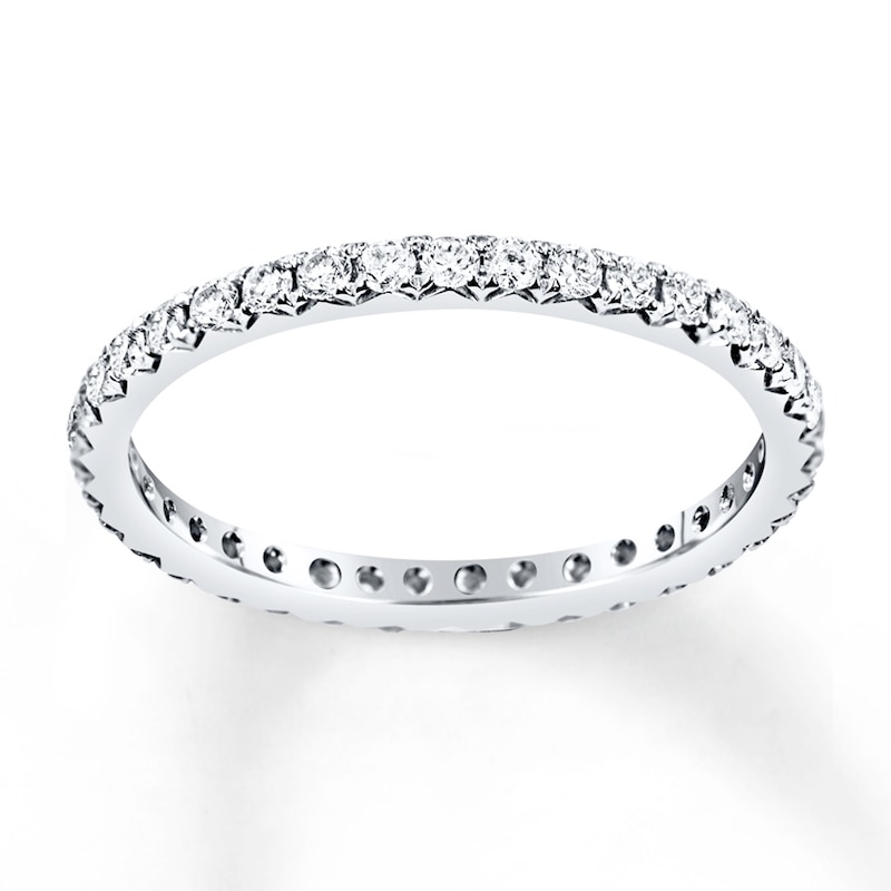 Diamond Eternity Ring 1/2 ct tw Round-cut White Gold Plated