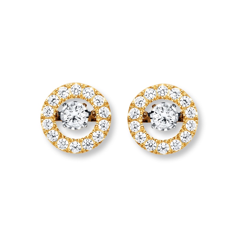 Unstoppable Love 1 ct tw Earrings Yellow Gold Plated