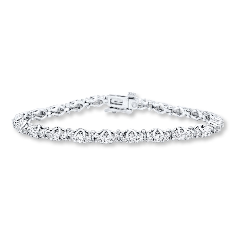 Diamond Bracelet 3 ct tw Round-cut White Gold Plated