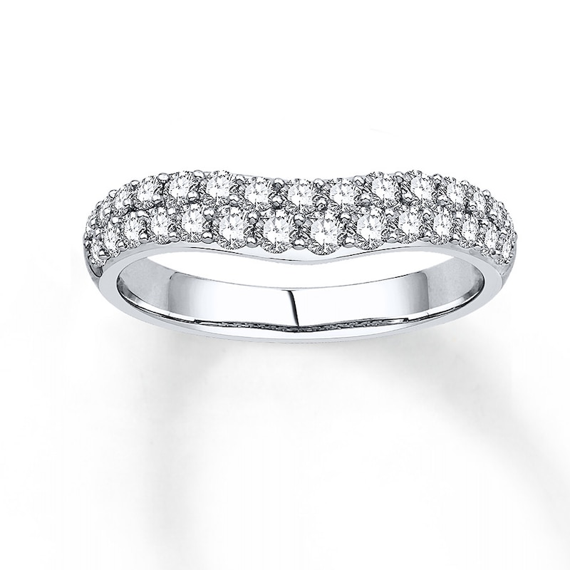 Diamond Anniversary Band 3/4 ct tw Round-cut White Gold Plated