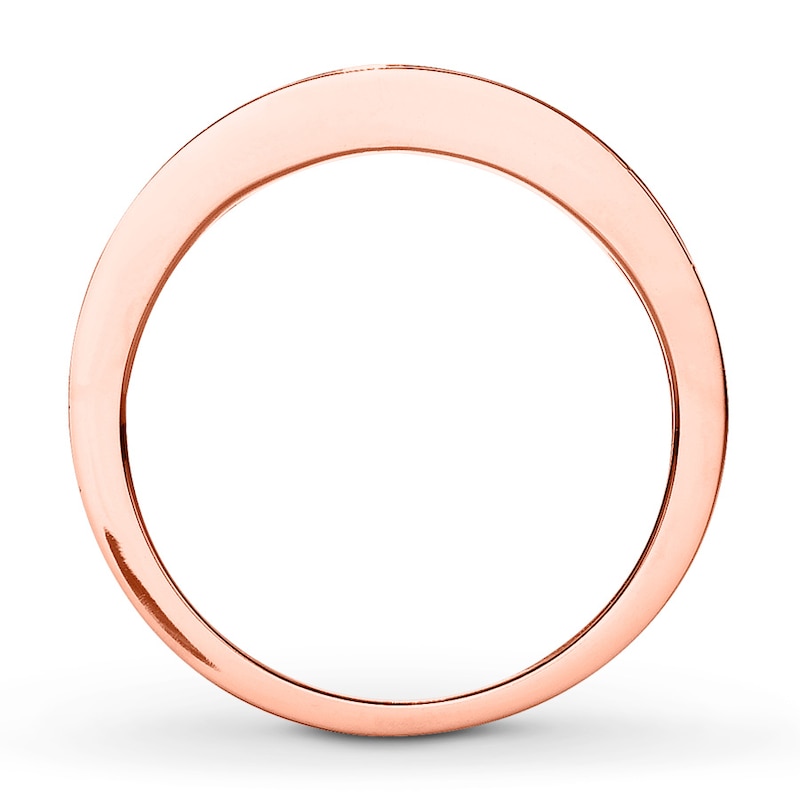 Diamond Wedding Band 3/4 ct tw Princess-cut Rose Gold Plated