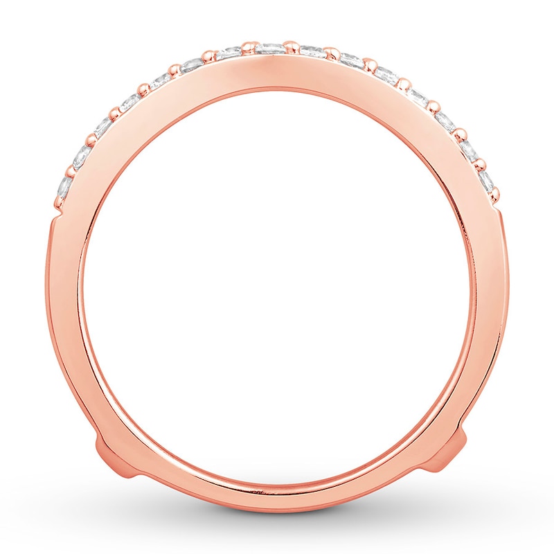 Diamond Enhancer Ring 1/2 ct tw Round-cut Rose Gold Plated