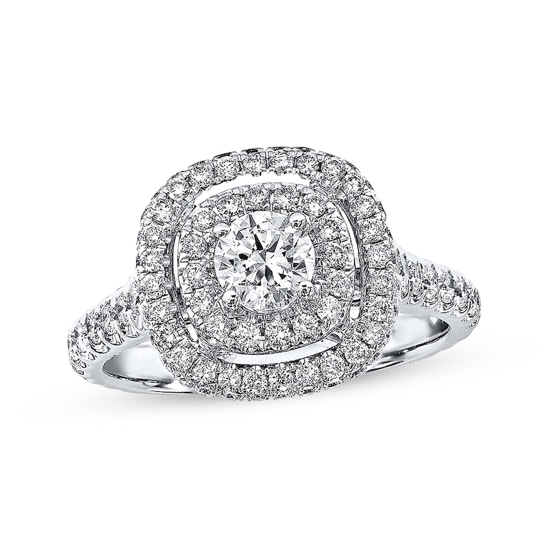 Neil Lane Engagement Ring 1-1/5 ct tw Round-cut Diamonds White Gold Plated