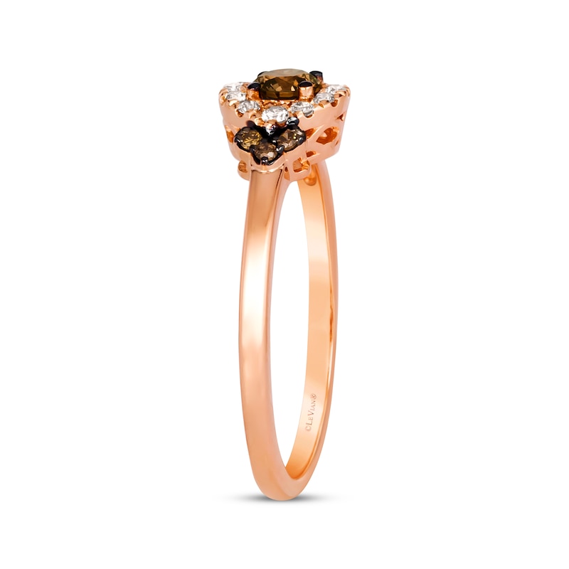 Le Vian Diamond Ring 1/3 ct tw Strawberry Gold Plated