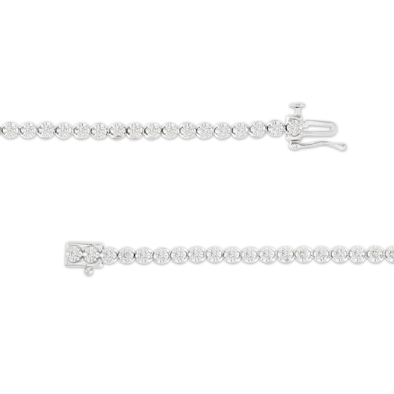 Diamond Bracelet 1 ct tw Round-Cut White Gold Plated 7"