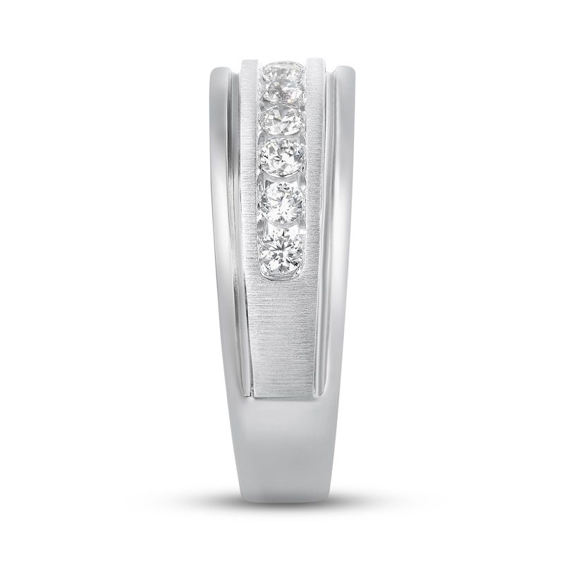 Men's Diamond Wedding Band 1 ct tw Round-cut White Gold Plated