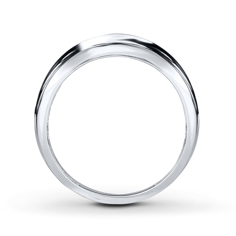 Men's Diamond Wedding Band 1 ct tw White Gold Plated