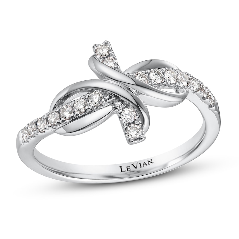 Le Vian Diamond Cross Ring 1/5 ct tw Vanilla Gold Plated