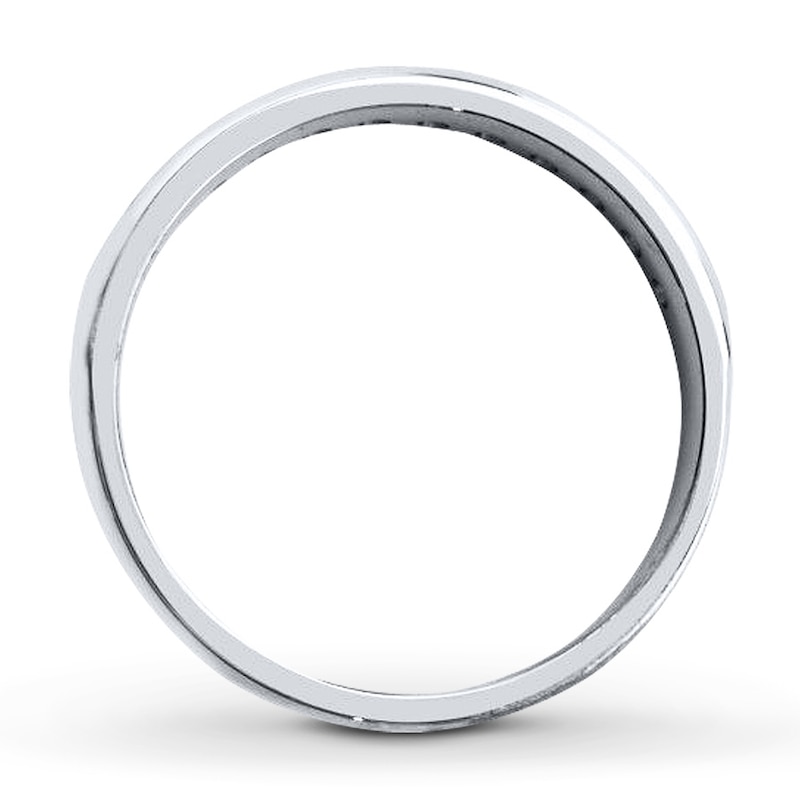 Diamond Anniversary Ring 3/8 ct tw Round-cut White Gold Plated