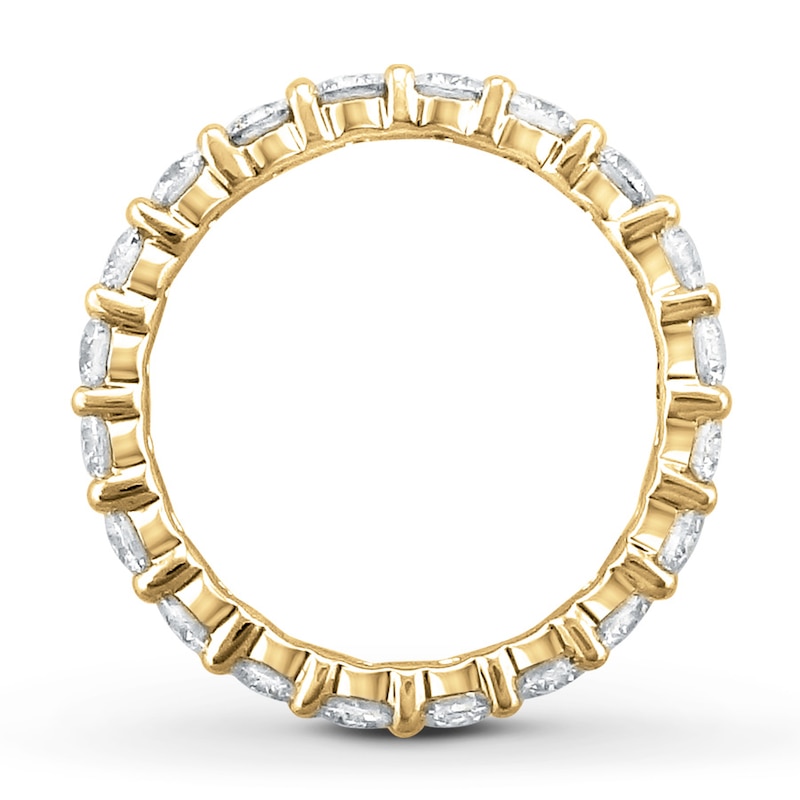 Diamond Eternity Ring 2 ct tw Round-cut Yellow Gold Plated