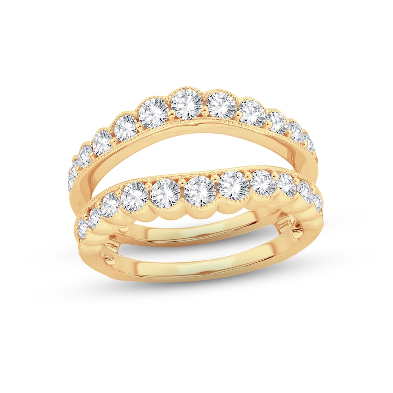 Diamond Enhancer Ring 1-1/4 ct tw Round-cut Yellow Gold Plated