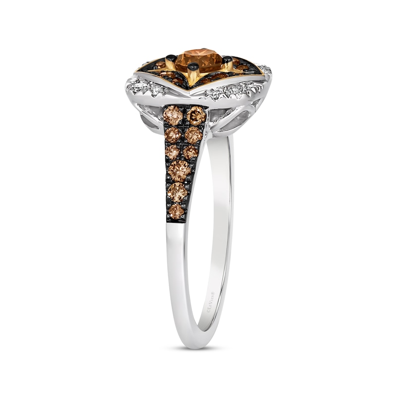 Le Vian Chocolate Diamond Ring 7/8 ct tw Two-Tone Gold Plated