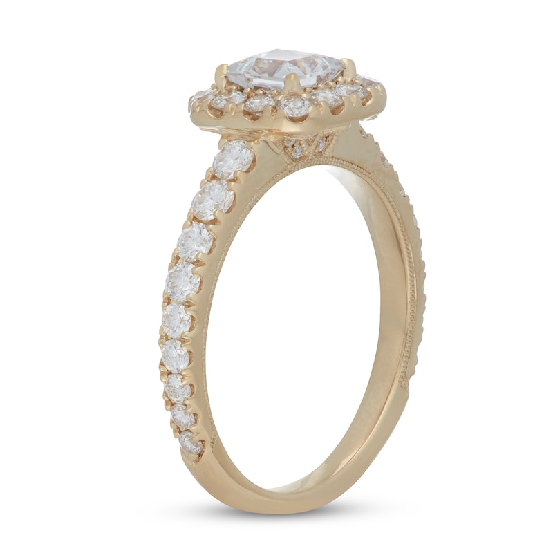 Neil Lane Premiere Diamond Engagement Ring 1-5/8 ct tw Yellow Gold Plated