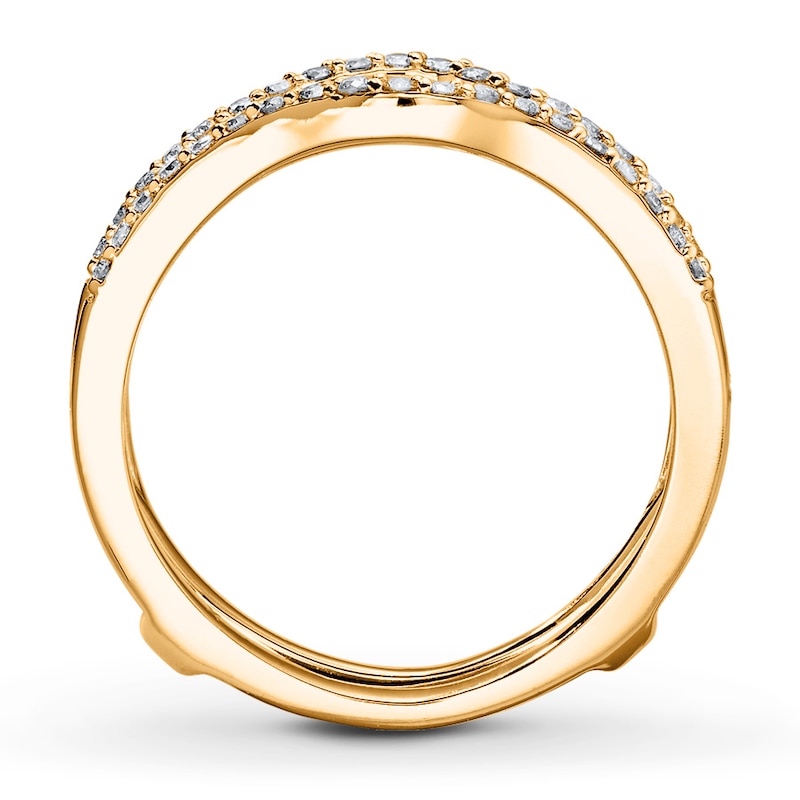 Diamond Enhancer Ring 1/4 ct tw Round-cut Yellow Gold Plated