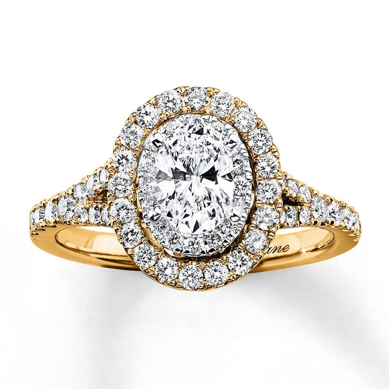Neil Lane Engagement Ring 1 ct tw Diamonds Two-Tone Gold Plated