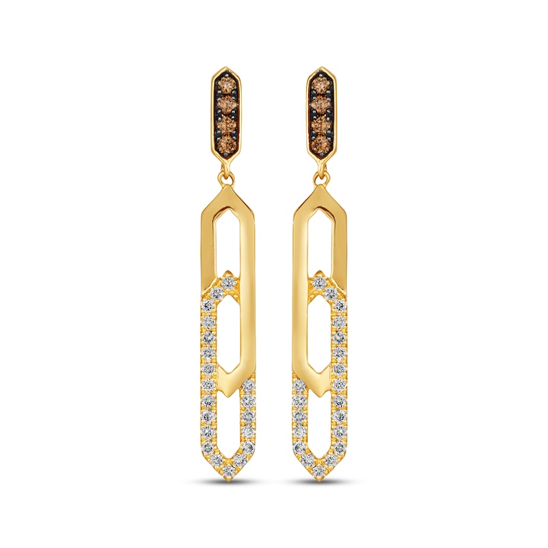 Le Vian Diamond Drop Earrings 3/8 ct tw Honey Gold Plated