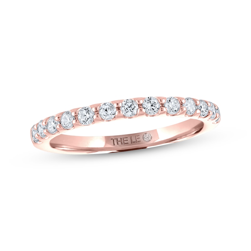 THE LEO Diamond Anniversary Ring 3/8 ct tw Round-cut Rose Gold Plated