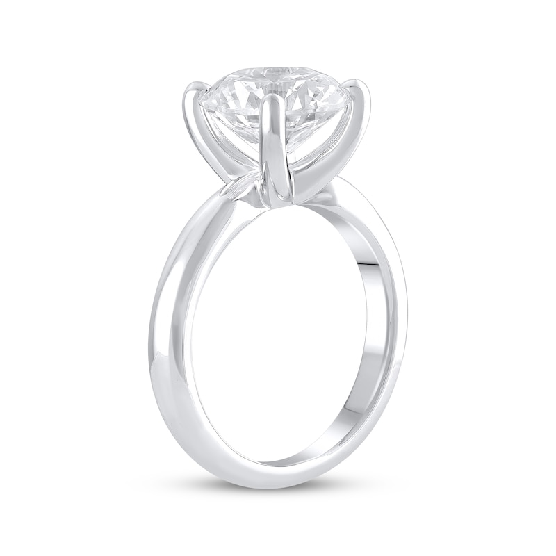 Lab-Created Diamonds by Solitaire Engagement Ring 4 ct tw White Gold Plated