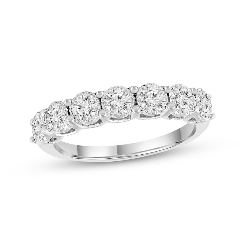 Radiant Reflections Diamond Anniversary Ring 1 ct tw Round-Cut White Gold Plated