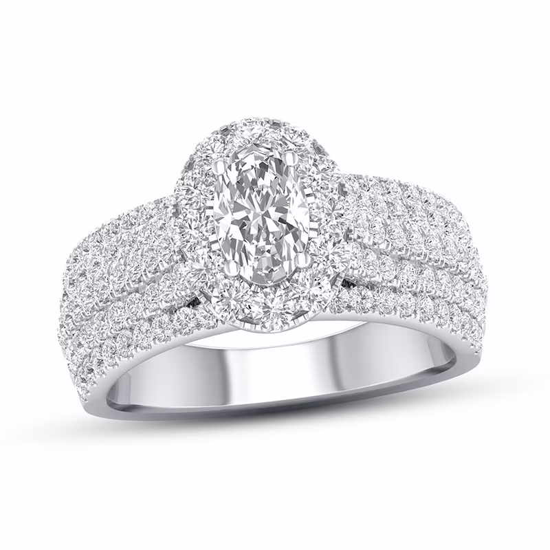 Now + Forever Certified Diamond Engagement Ring 1-3/8 ct tw 14K White Gold