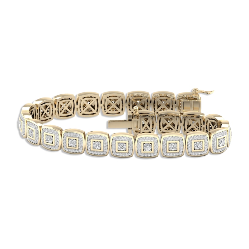 Men's Lab-Created Diamonds by Bracelet 4-1/2 ct tw Yellow Gold Plated 8.5"