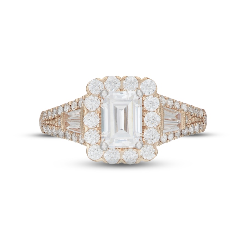 Neil Lane Diamond Engagement Ring 1-7/8 ct tw Yellow Gold Plated