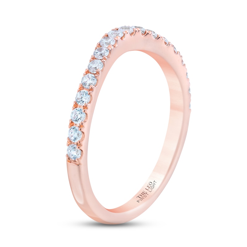 THE LEO First Light Diamond Wedding Band 1/3 ct tw Rose Gold Plated