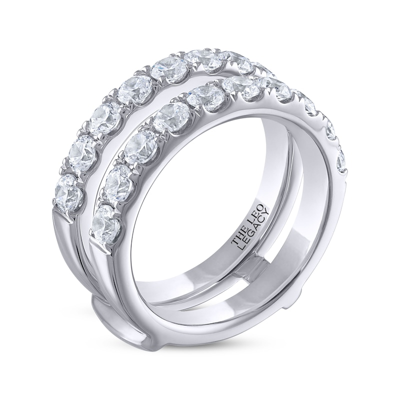 THE LEO Legacy Lab-Created Diamond Enhancer Ring 2 ct tw White Gold Plated