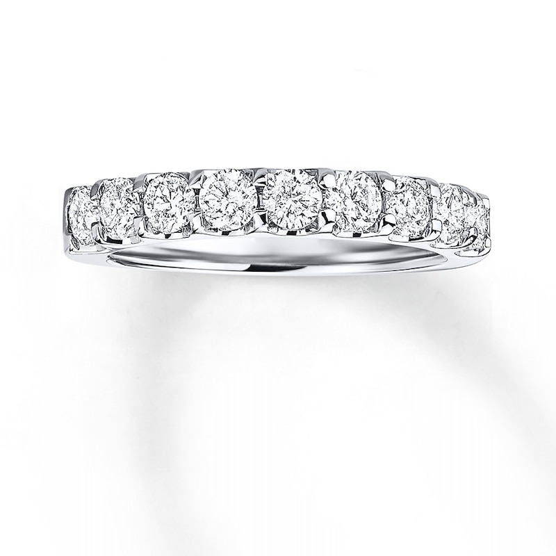 Diamond Wedding Band 1 ct tw White Gold Plated
