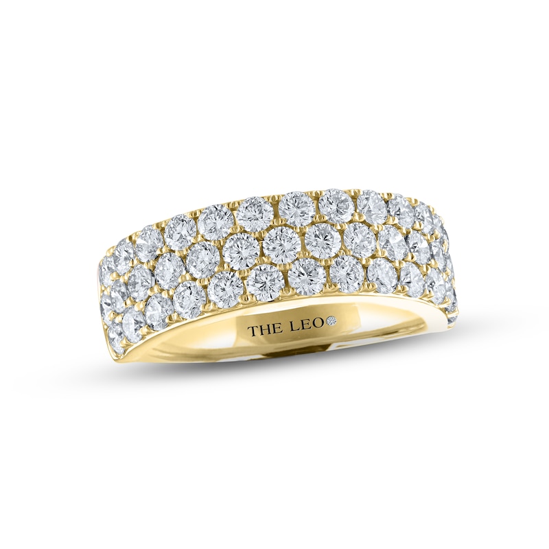 THE LEO Diamond Anniversary Ring 2 ct tw Round-cut Yellow Gold Plated