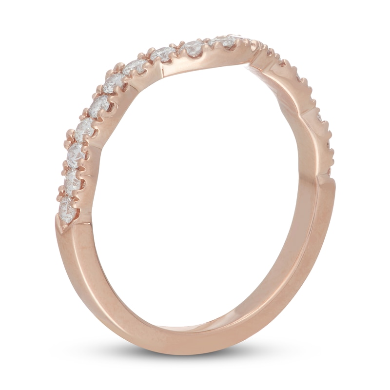 Neil Lane Round-Cut Diamond Wedding Band 1/3 ct tw Rose Gold Plated