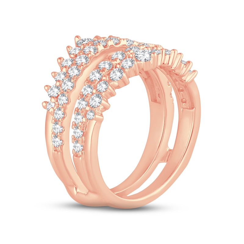 Diamond Enhancer Ring 1-1/4 ct tw Round-cut Rose Gold Plated